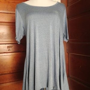 NWOT LuLaRoe Blue Heathered Tunic